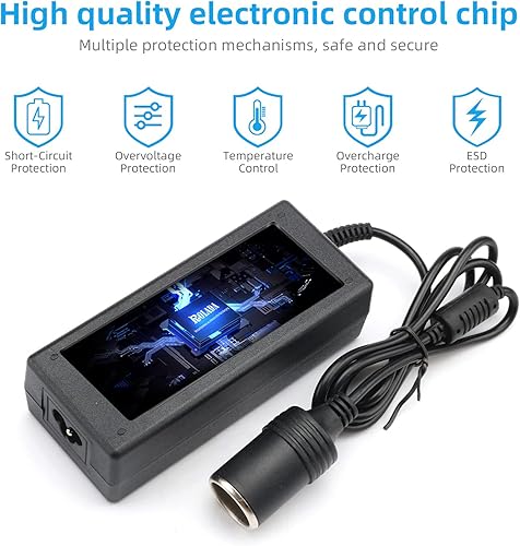 Miniatura 3 de ROLADA Adaptador de corriente de 110-220V 12V AC DC Convertidor de cargador de encendedor de cigarrillos de coche Enchufe Aspiradoras de coche