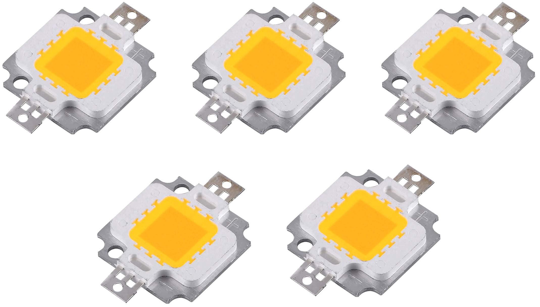 10W LED COB Chip Module, 9-12V, 900lm, Warm White - Pack of 5