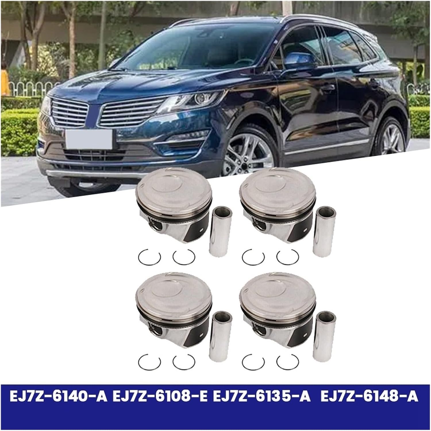 Engine piston kit Car Engine Piston Pin Rings Kit Assembly EJ7Z-6108-E EJ7Z6108B For Ford Focus Mustang Lin-coln MKC 2015-2019 EJ7Z-6140-A