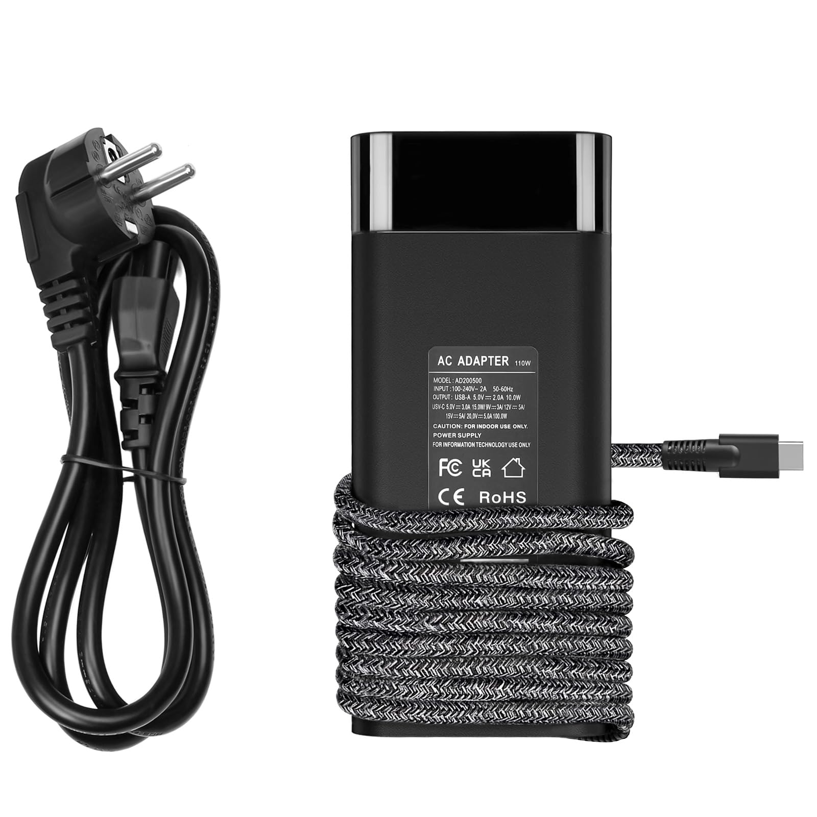 110W 100W USB Tipo C Caricatore per HP EliteBook X G1a G1i/X Flip G1i/Ultra G1i/1040 g11/ZBook Ultra G1a 14 HP Next Gen AI PC Alimentatore