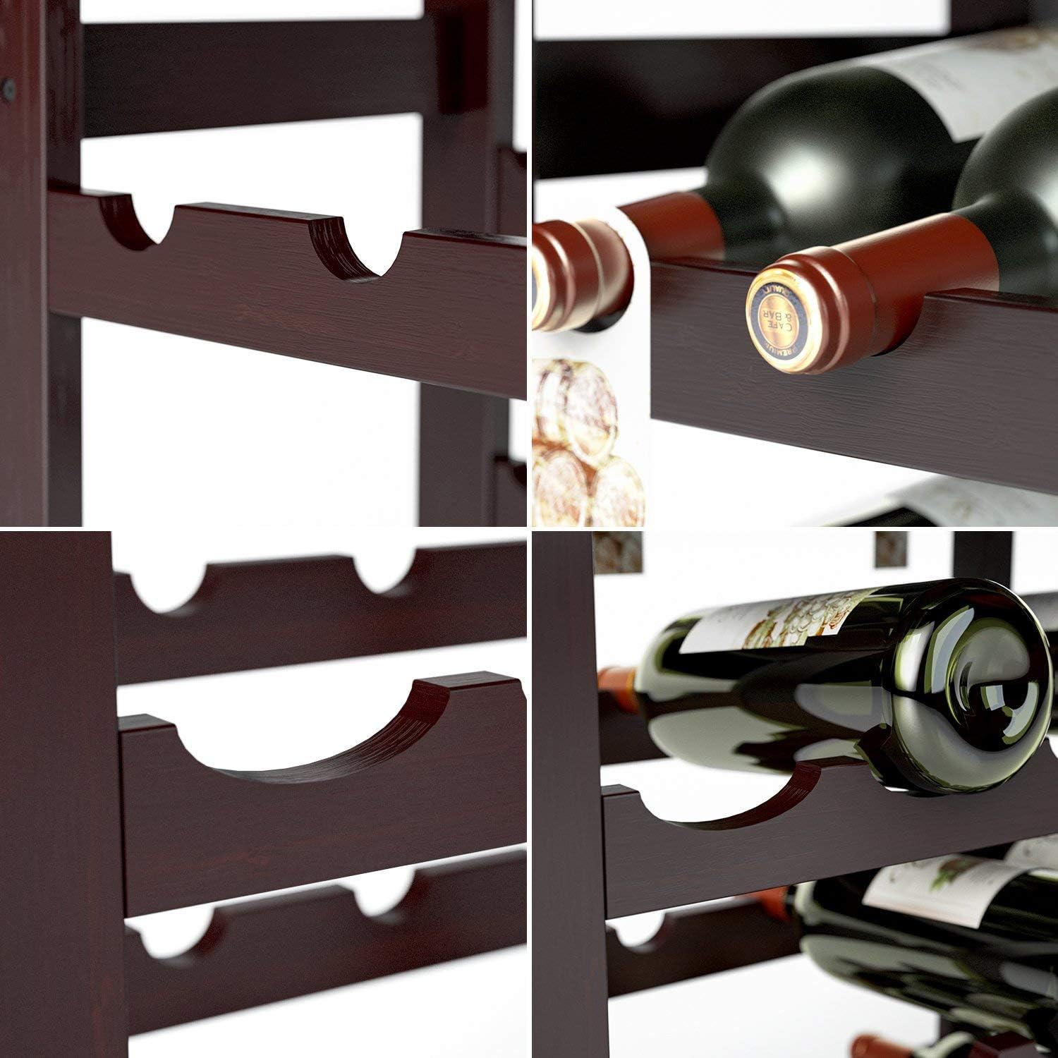 Modular Wine Rack Free Standing Wine Storage Rack Display Shelves -Floor-Standing Wine Rack Display Stand(7Layers 28 Bottles) Wine Racks