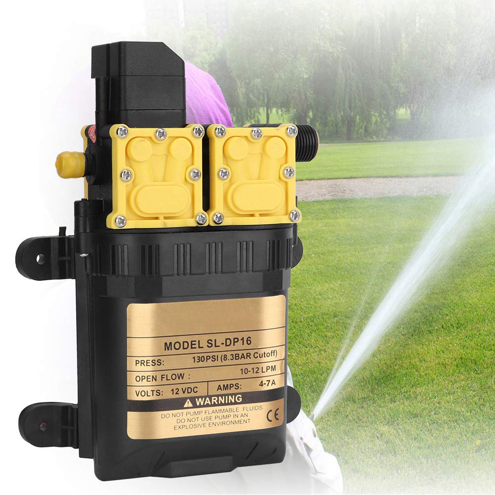 MAGT Pompa a Membrana Pompa Acqua, 12V ad Alta Pressione Tipo a Doppia Aspirazione in Plastica Tecnica per Casa Giardino Veicoli