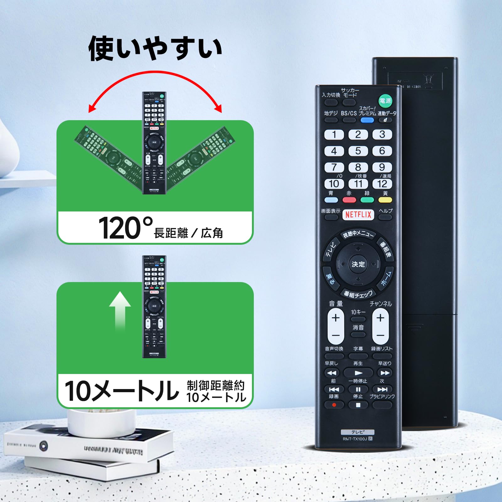 Amazon | HYZJ テレビリモコン RMT-TX100J for SONY ソニー 交換