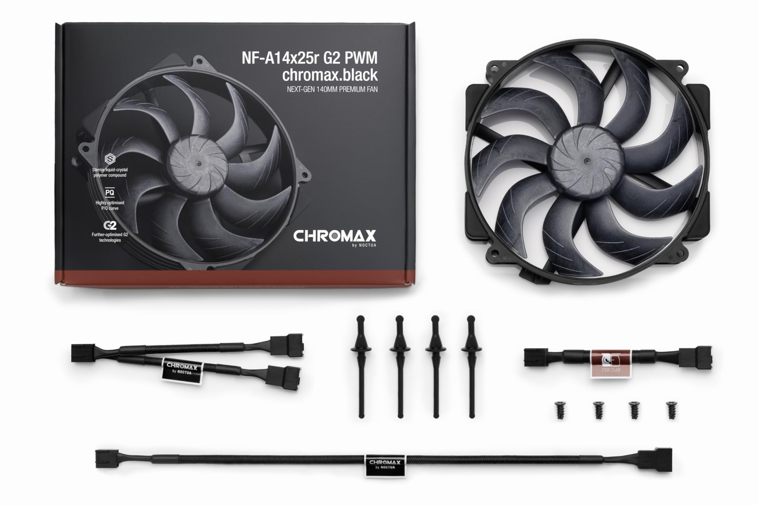 PC用ファン・クーラー NF-A14x25r G2 PWM Sx2-PP chromax.blac Amazon.co.jp: Noctua NF-A14x25r G2 PWM Sx2-PP chromax.black