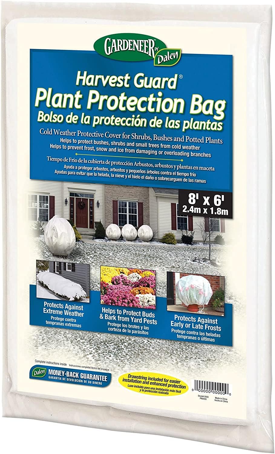 Dalen Harvest Guard – Plant Protection Bag – Easy DIY Installation – Suitable for Use in Any Season –Breathable Cover – Protects Plants Against Cold Weather – 8' x 6'