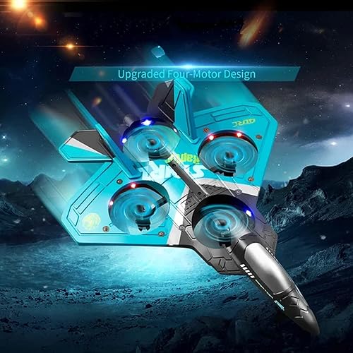 V17 Jet Fighter Stunt Rc - Aviones RC de 2.4 GHz con sensor de gravedad - Aviones de control remoto con control remoto de giro de 360 y luz para