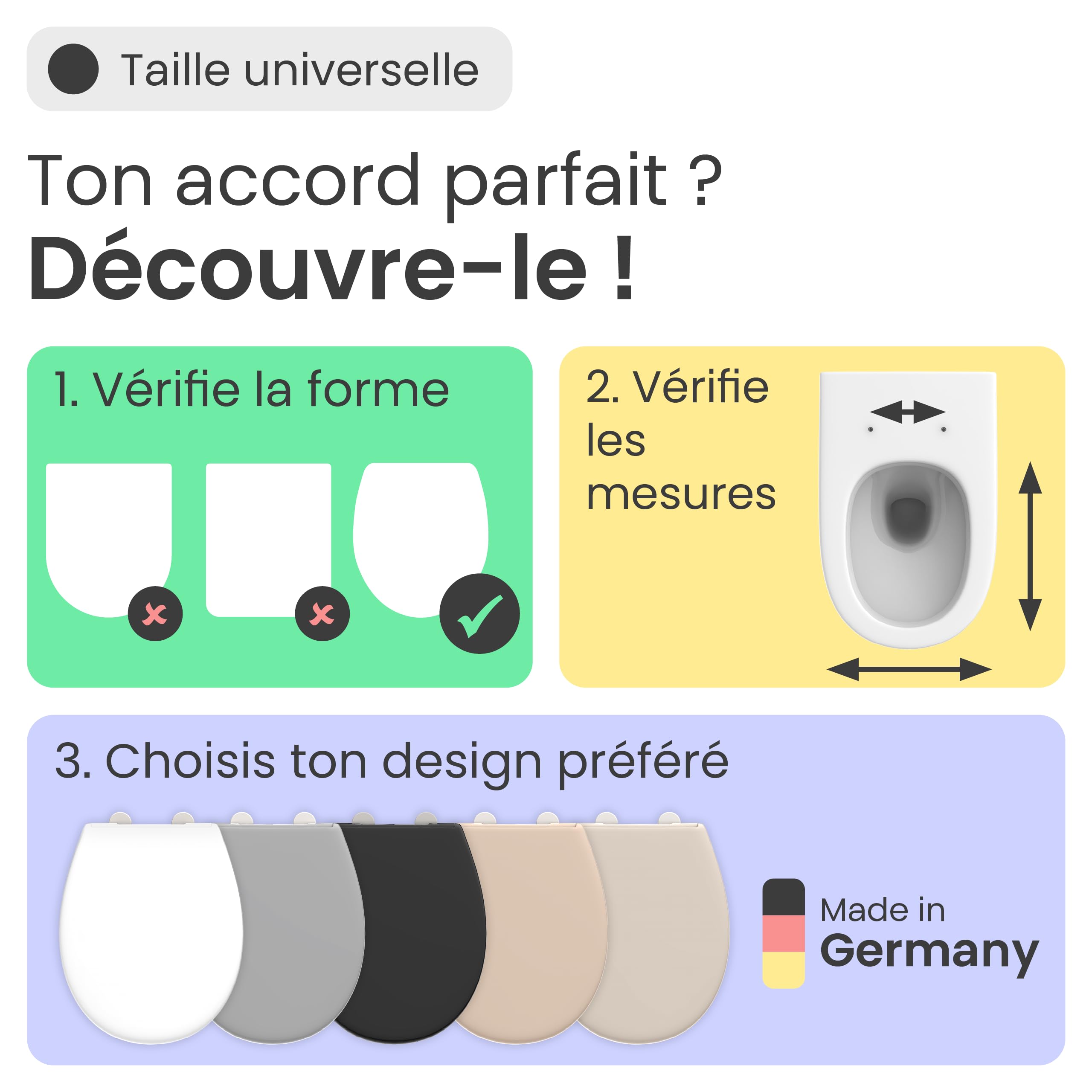 instmaier Alma | Abattant WC avec abaissement automatique | Siège de WC Bahama beige | Forme ovale | Duroplast | Lunette de WC avec Quick Release | Fabriqué en Allemagne | Stable jusqu’à 250 kg