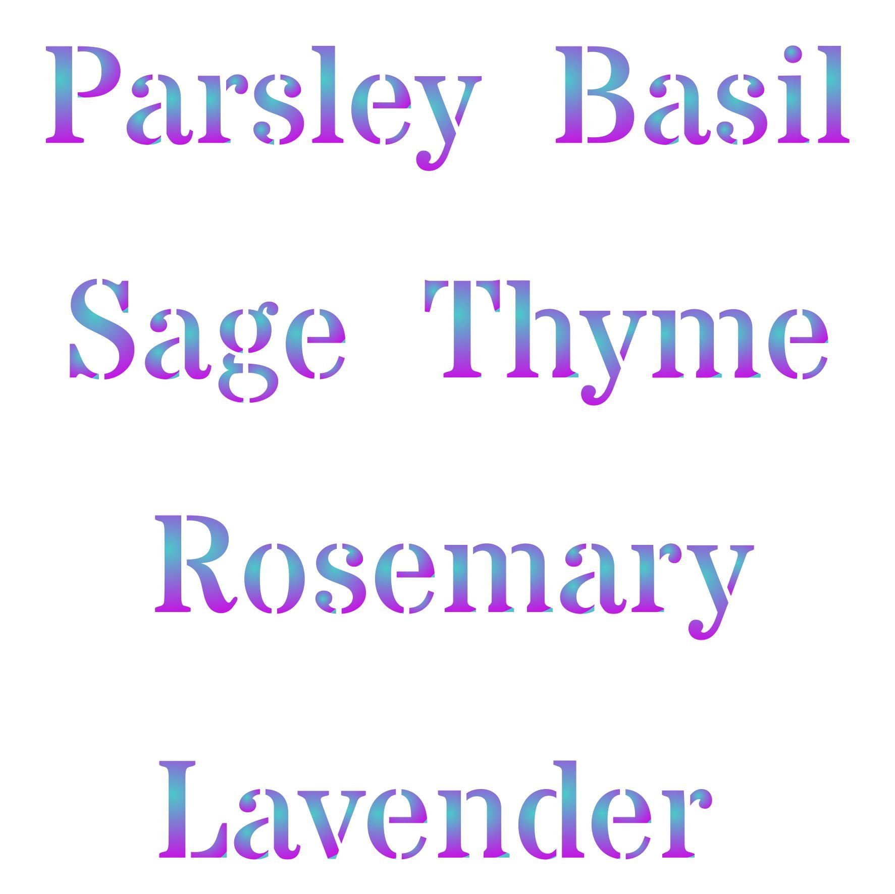 Herb Stencil -16.5 x 16.5cm (M) - Reusable Words Labels Farmhouse Cupboard Word Stencil Template