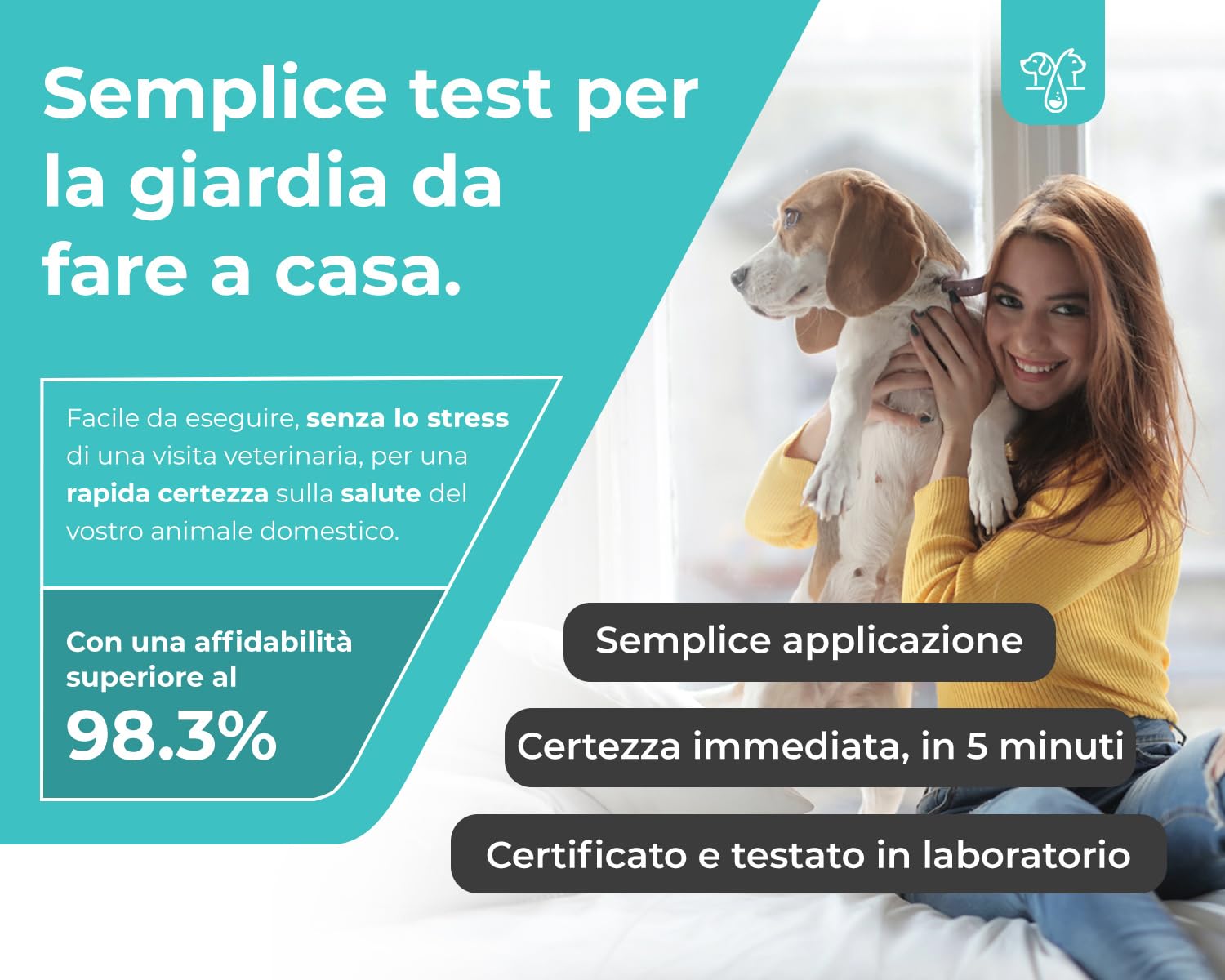 Antiparassitario Gatti Test Rapido Per Giardia 10 Pezzi Per Cani