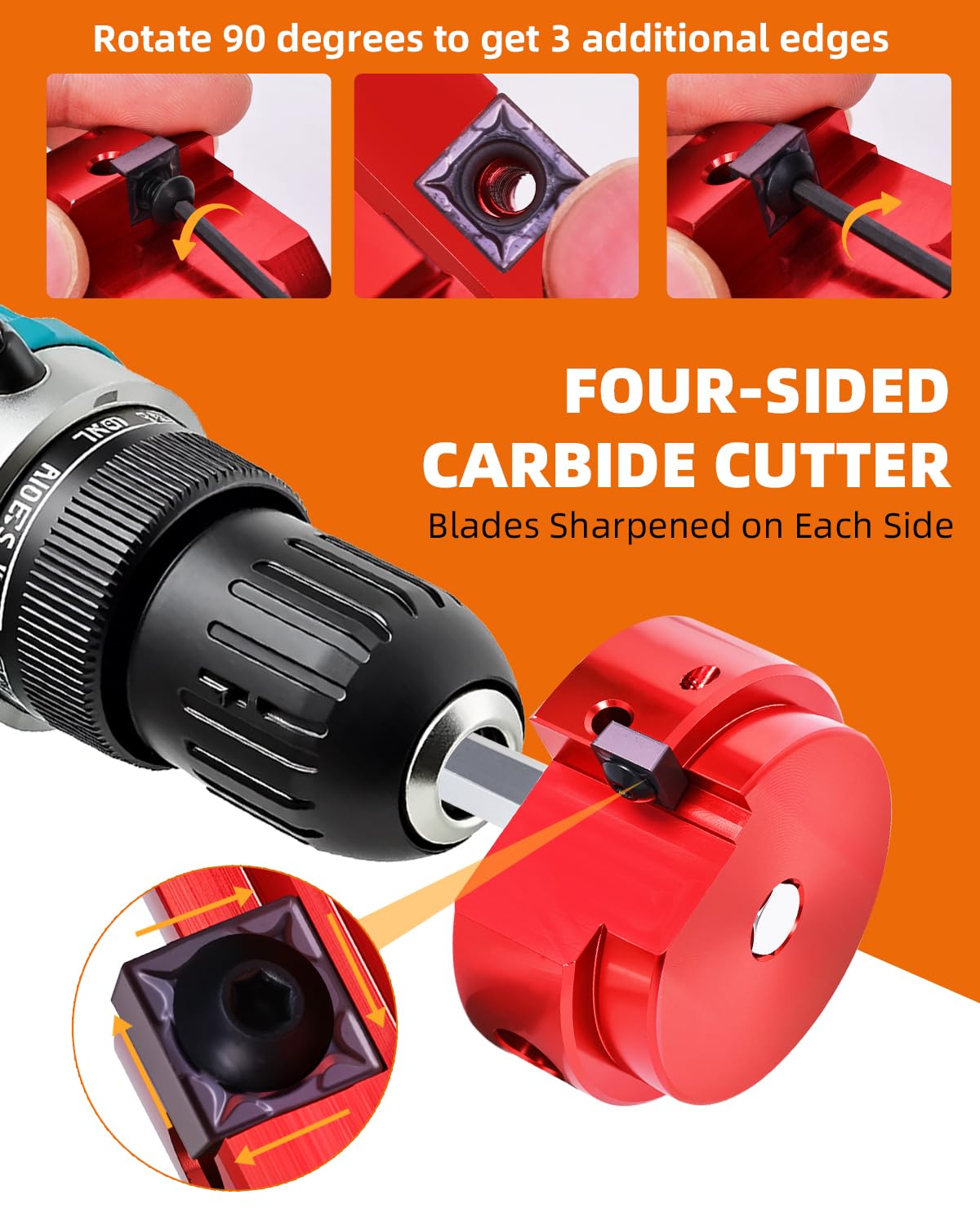 8 piezas de ahorro de ajuste de PVC, escariador de PVC con cabezal de 3/10.2 cm, 2.5 cm, 1-1/10.2 cm, 1-1/5.1 cm, 5.1 cm, 7.6 cm, 10.2 cm, 10.2 cm, encaja en taladros estándar de 1/5.1 cm,