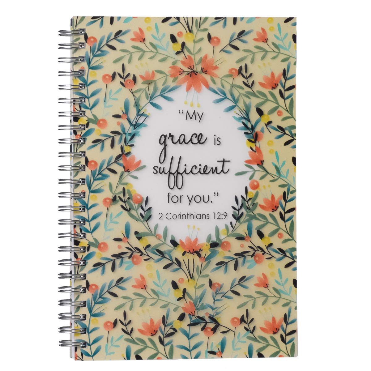 My Grace is Sufficient Inspirational Notebook with Scripture, 2 Corinthians 12:9 Bible Verse