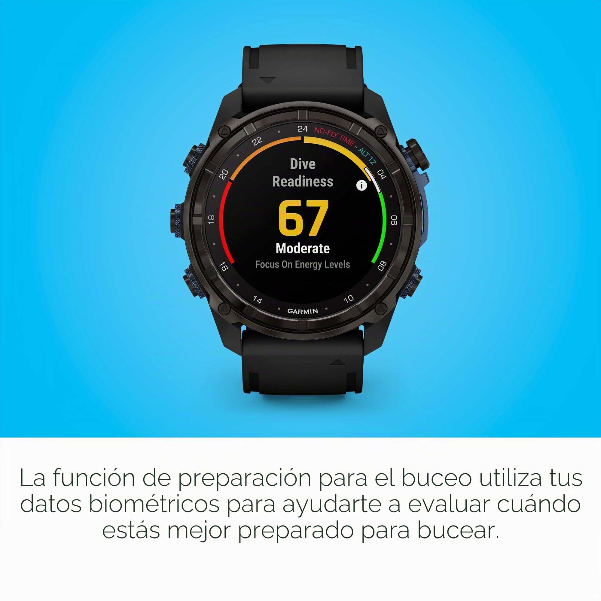 Garmin Descent™ Mk3i, Ordenador de Buceo y Reloj Inteligente GPS Multideporte, integración de Aire, Negro