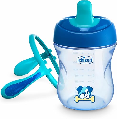 Miniatura 5 de Chicco Chicco - Taza de entrenamiento de boquilla semisuave sin derrames 7 onzas azul 6 M