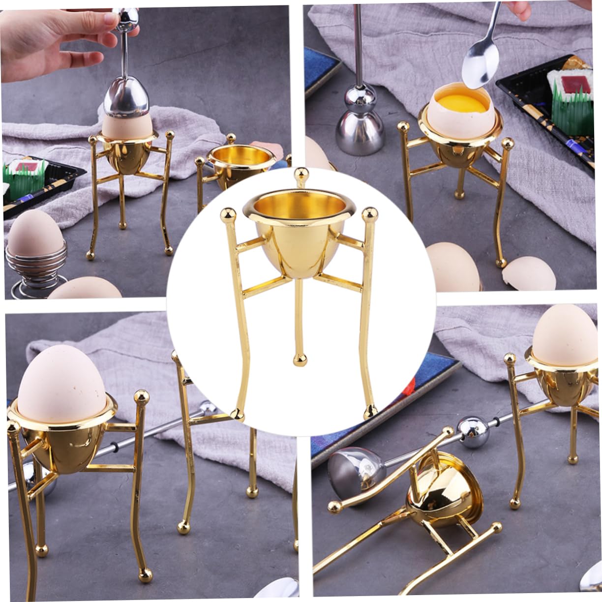 IMIKEYA 2pièces Support à Œufs Pur Récipient à Doré pour Cuisine Et Décoration De Pâques