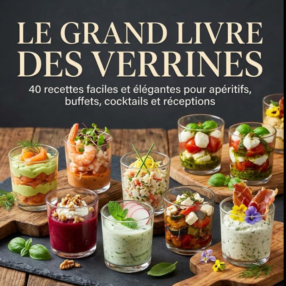 Le Grand Livre des Verrines: 40 recettes faciles et élégantes pour apéritifs, buffets, cocktails et réceptions