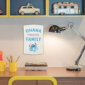 Disney Lilo and Stitch Ohana Means Family Tropical Wood Wall Decor