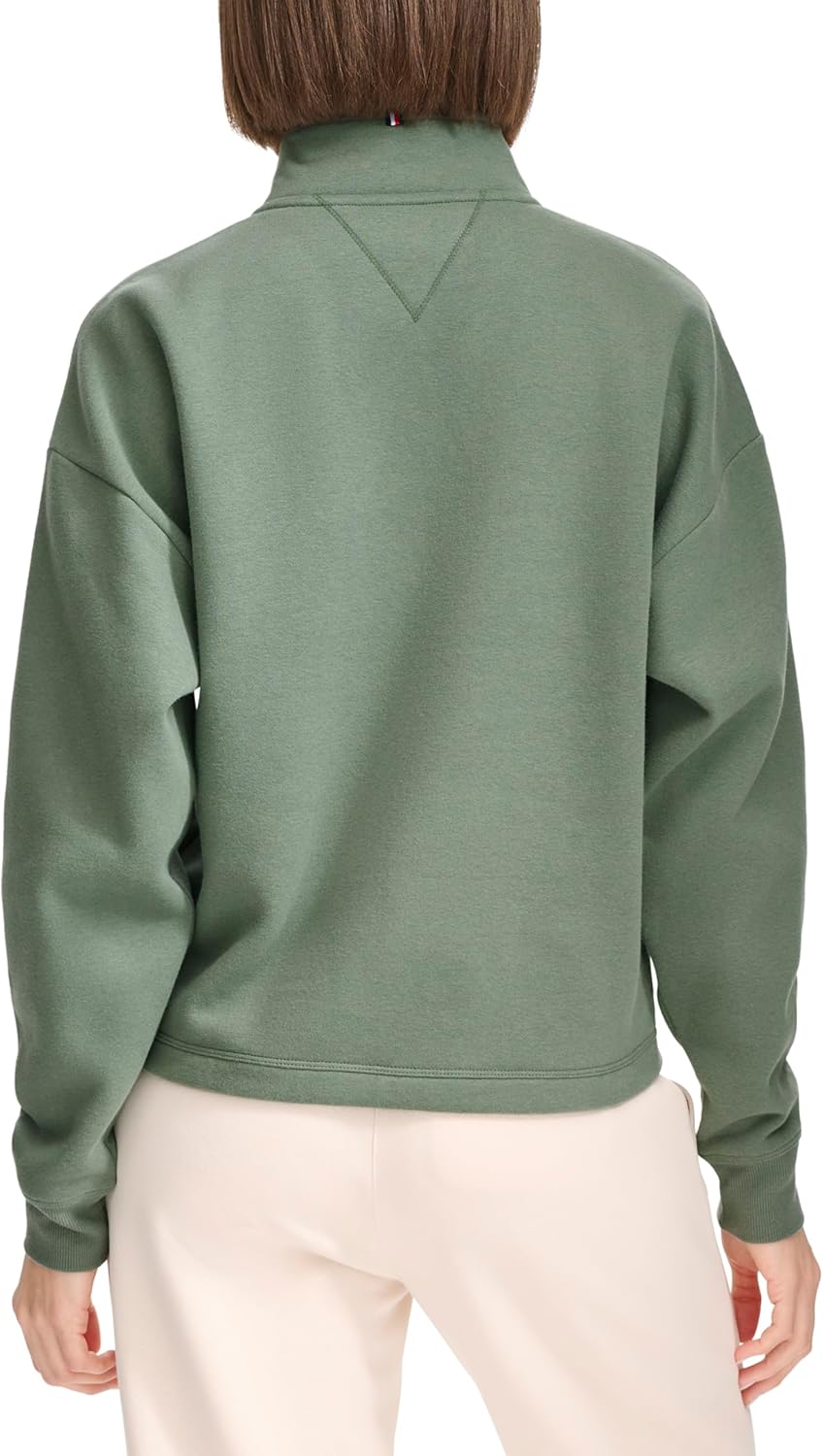 Tommy Hilfiger womens Quarter Zip Fleece Pullover Sweatshirt - Image 4
