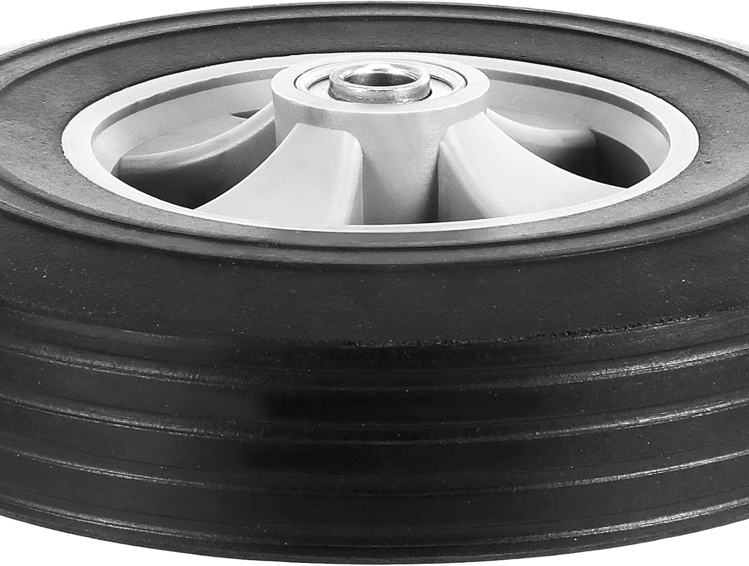 SEUNMUK 2 Pack 10" x 2'' Solid Rubber Hand Truck Wheel, 5/8 Inch Axle Heavy Duty Rubber Replacement Tires, Replacement Tire for Hand Truck, Garden Cart, 330 lb Load Capacity