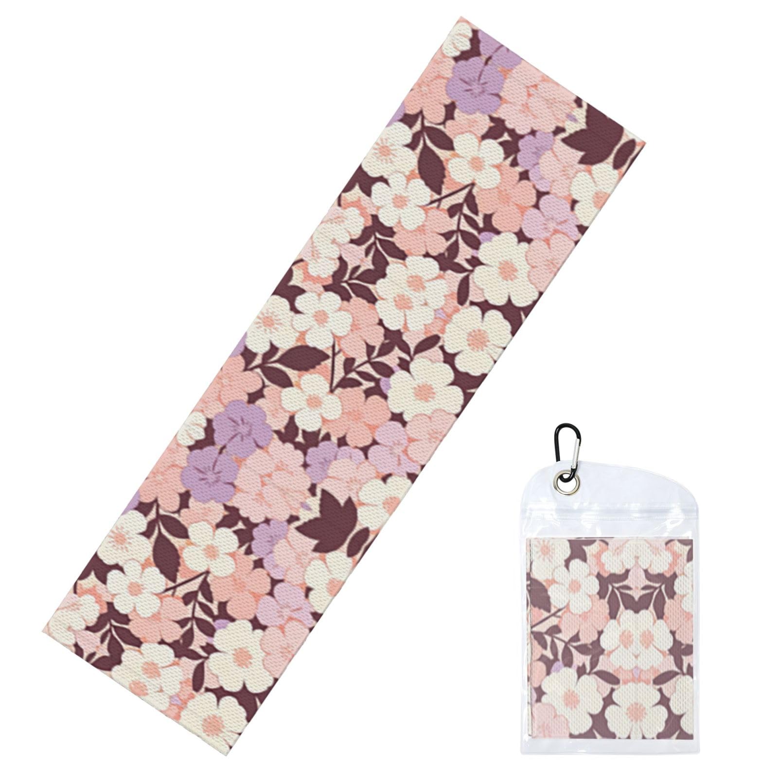 DUYIOKH Mauve Petals Print Cooling Towel, Portable Towel for Gym Workout Golf Beach World Cup Sports Hot Weather