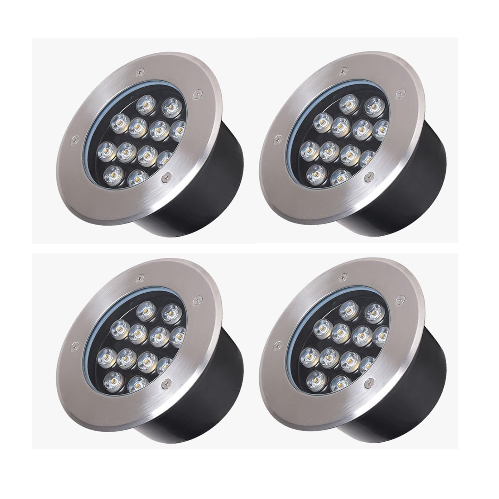 Spot LED de sol encastré lot de 4 étanche IP66 AC85-110V pour terrasse