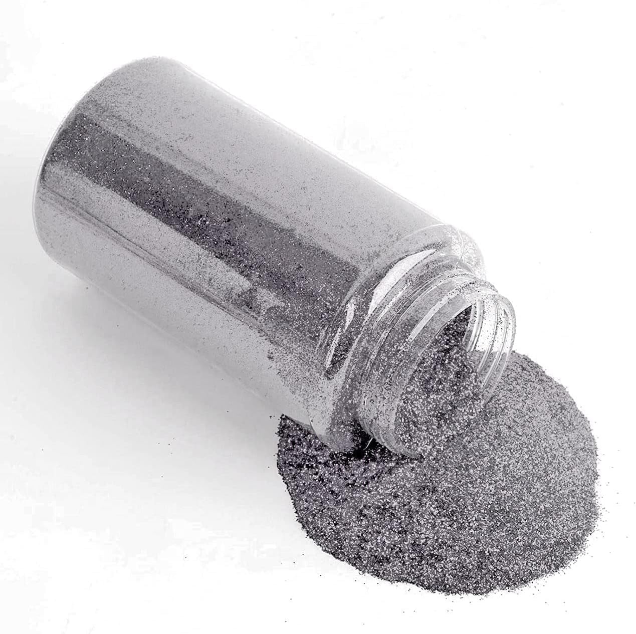 MARKQ Glitter Shaker Bottle, 100g Silver Glitter Pots for Resin Epoxy Slime Painting Scrapbooking Arts and Crafts Supplies