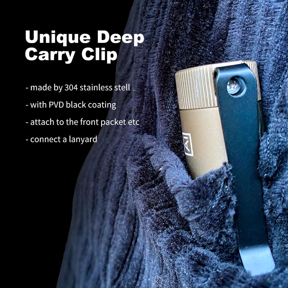 MANKER E05 II  Aluminum Version, Sand, Cool White 6500K  Rechargeable Pocket Flashlight High Density Led Emitter 1300 Lumen Flood Beam Distance 148m 14500 Aa Battery I.1000519853