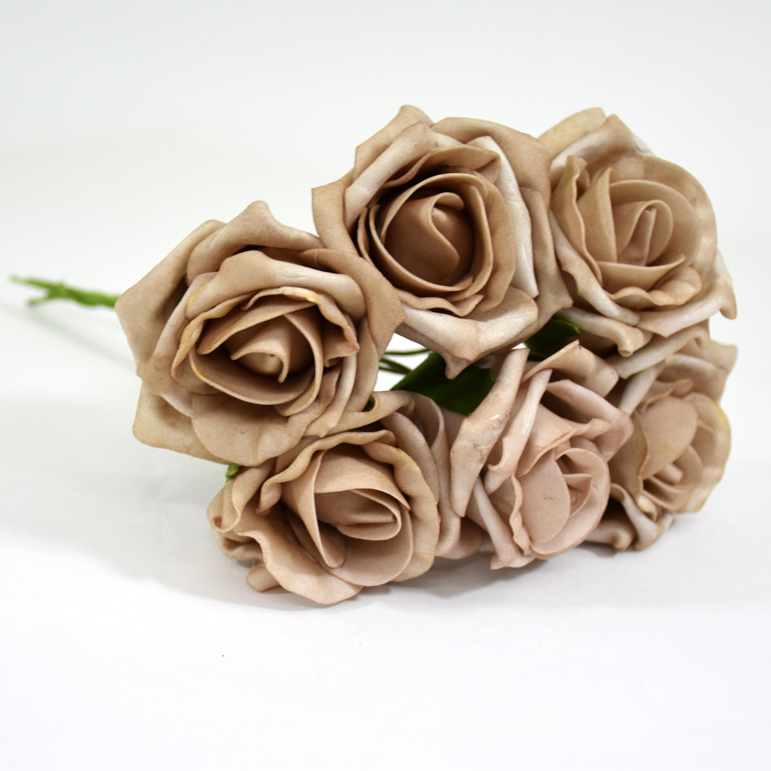 Shimmer-hj Bunch of 6 beautiful artificial foam roses perfect for arts & crafts, weddings, buttonholes, bouquets, reception, prom, party and home decorations.