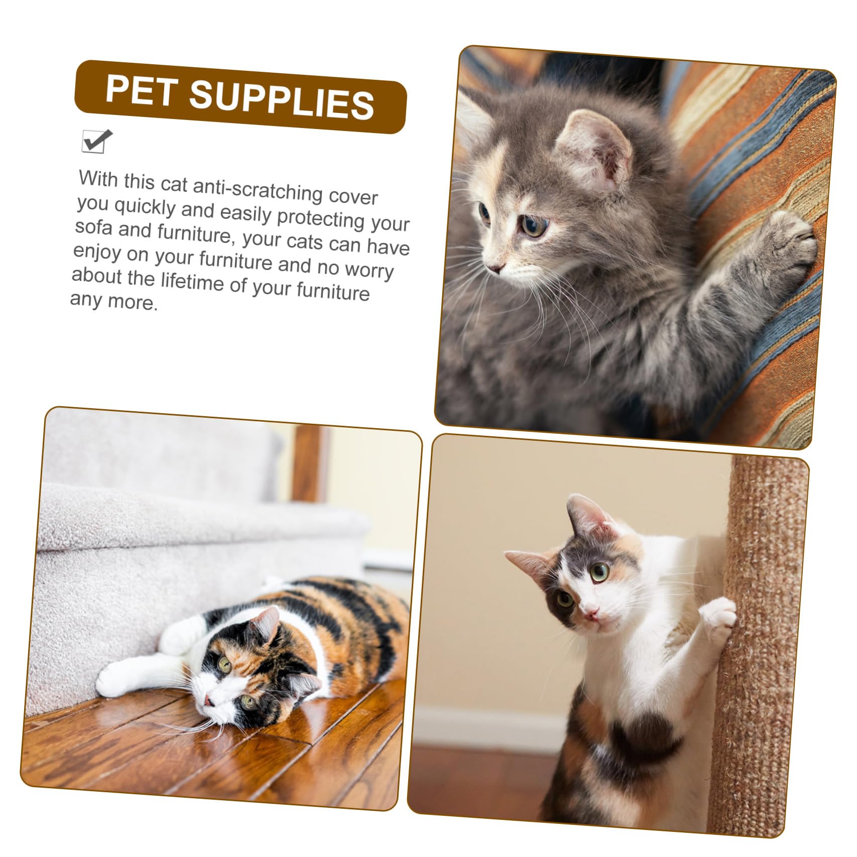 Protector para Sofá contra Arañazos de Gato Garra de Sisal, Funda Protectora para Reposabrazos, Adecuado para Oficina y Hogar, Antiarañazos y Resistente