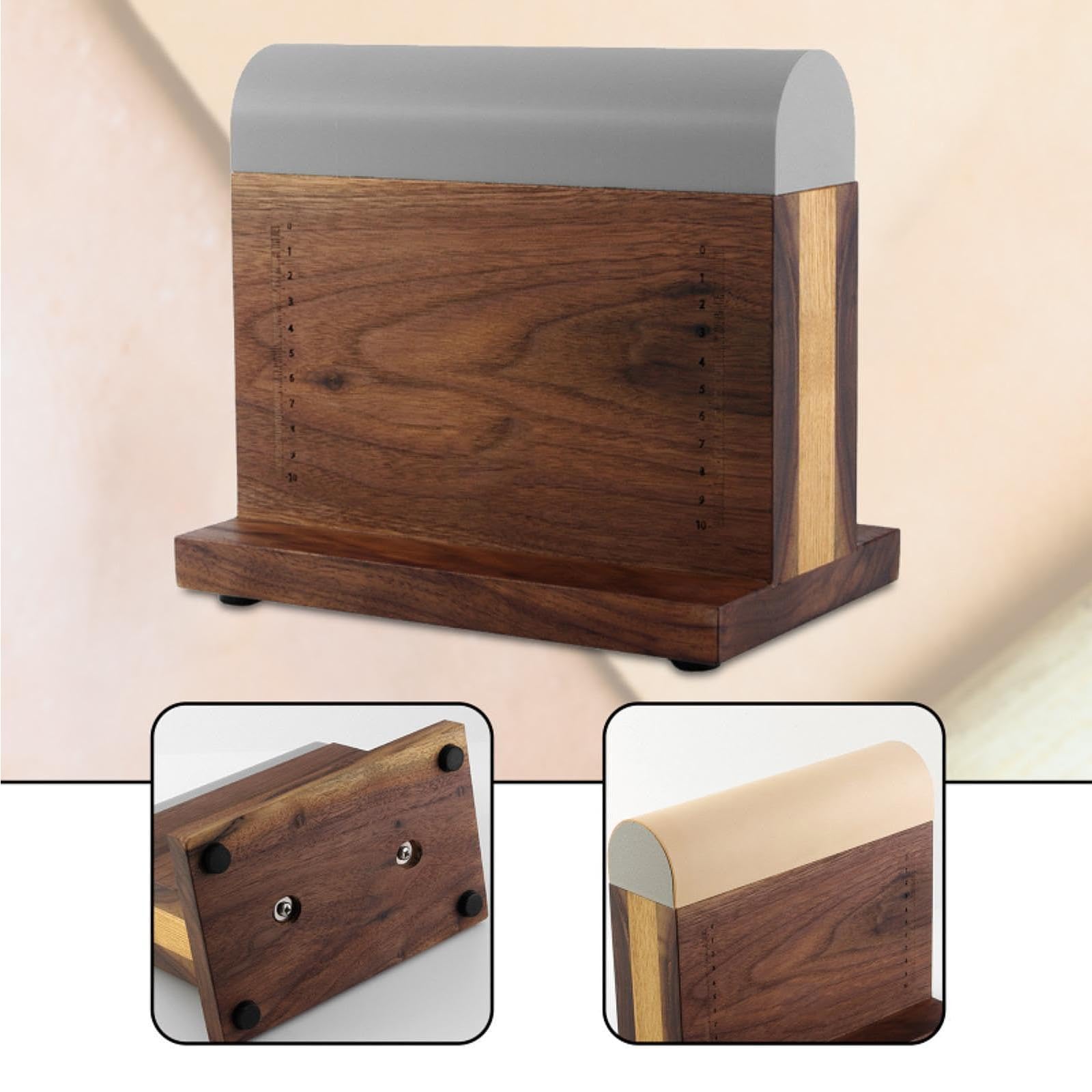 Holz-Leder-Biegewerkzeug, Mehrzweck-Biegewerkzeug aus Holz, schwarzes Walnussholz, Material für Lederwaren, Geldbörsen und Gürtelproduktion