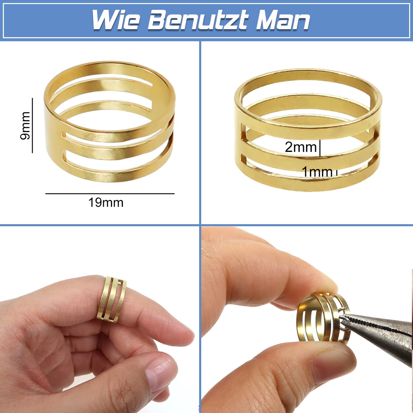 60 Pezzi anelli a piega aperta, anelli di giunzione aperti da 4/5/6 mm, portachiavi in argento, strumenti artigianali, connettori ad apertura doppia, kit di riparazione DIY gioielli, Oro