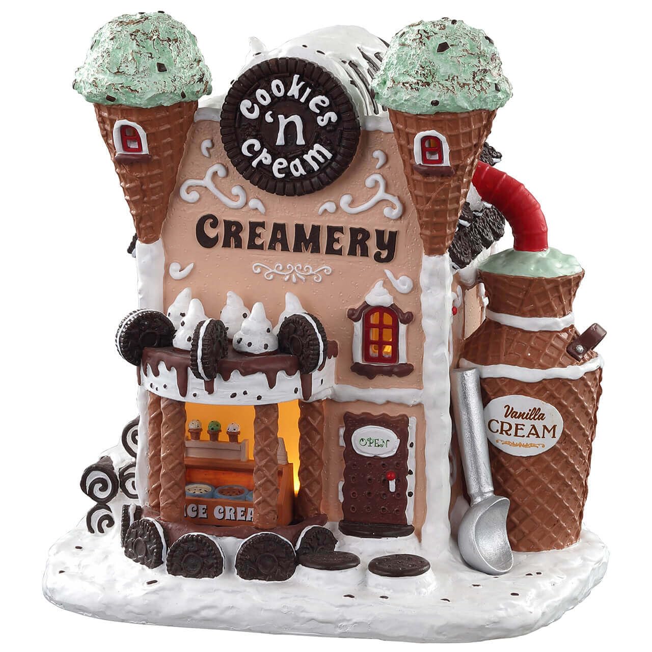 Lemax Cookies 'n Cream Creamery, Battery Operated (4.5V) #05699