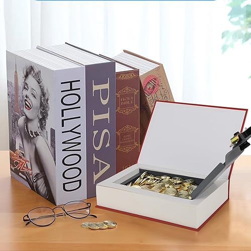 Miniatura 5 de Caja fuerte con libro de diversión con cerradura de combinación (1.8 pulgadas de profundidad x 5.9 pulgadas de ancho x 8.6 pulgadas de alto), caja