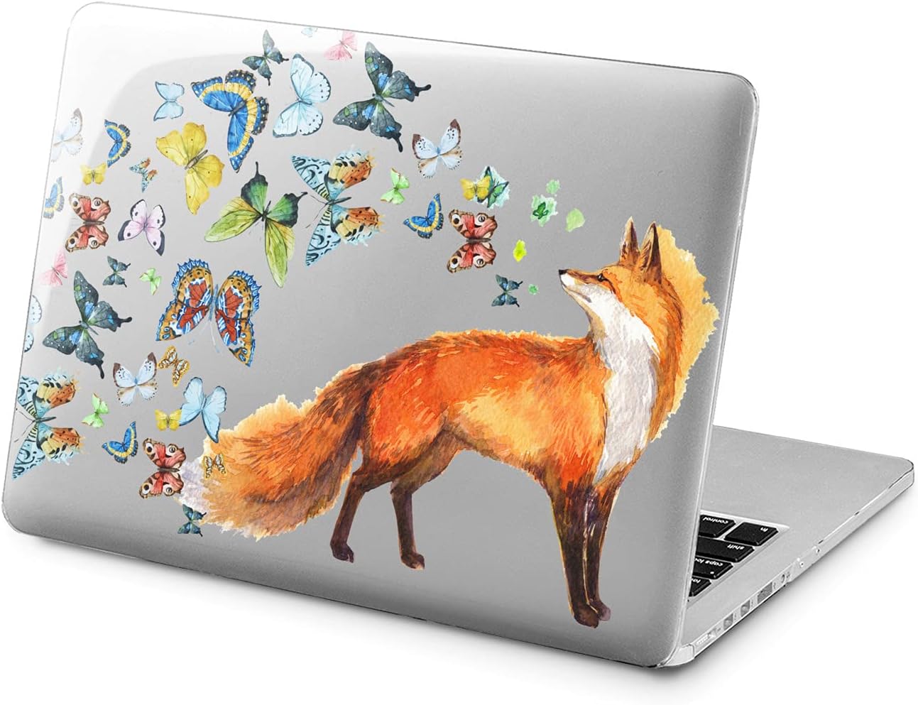 Hard Case Compatible for MacBook Pro 16 14 M3 M2 2023 M1 Pro 13 2022 Air 13 2021 Retina 2020 Mac 11 12 Nature Print Protective Design Tail Cover Animal Fox Art Butterfly Cute Laptop Theme
