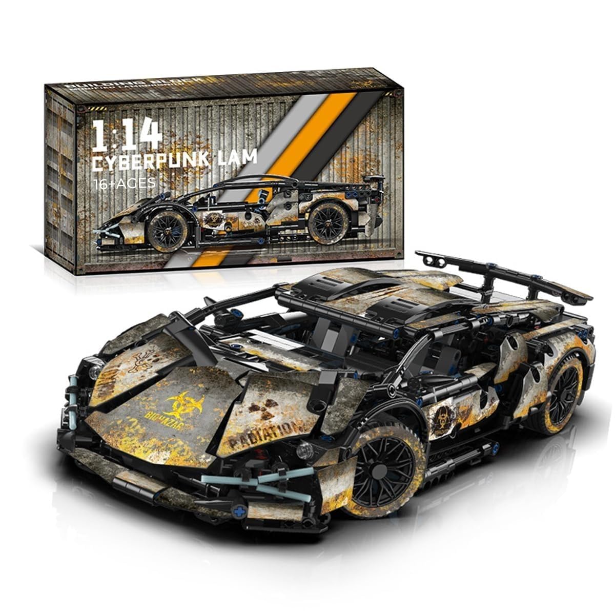 Technik Sports Car Building Kit for Lambor, 1314 Pcs Supercar Model Construction, MOC Creative Supercar Toys, Exclusive Collectible Race Car Model, Gifts for Teens Adult