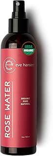 Eve Hansen Organic Rose Water Spray for Face | Huge 8 oz Moroccan Rosewater Face Toner and Makeup Setting Spray | Soothing...