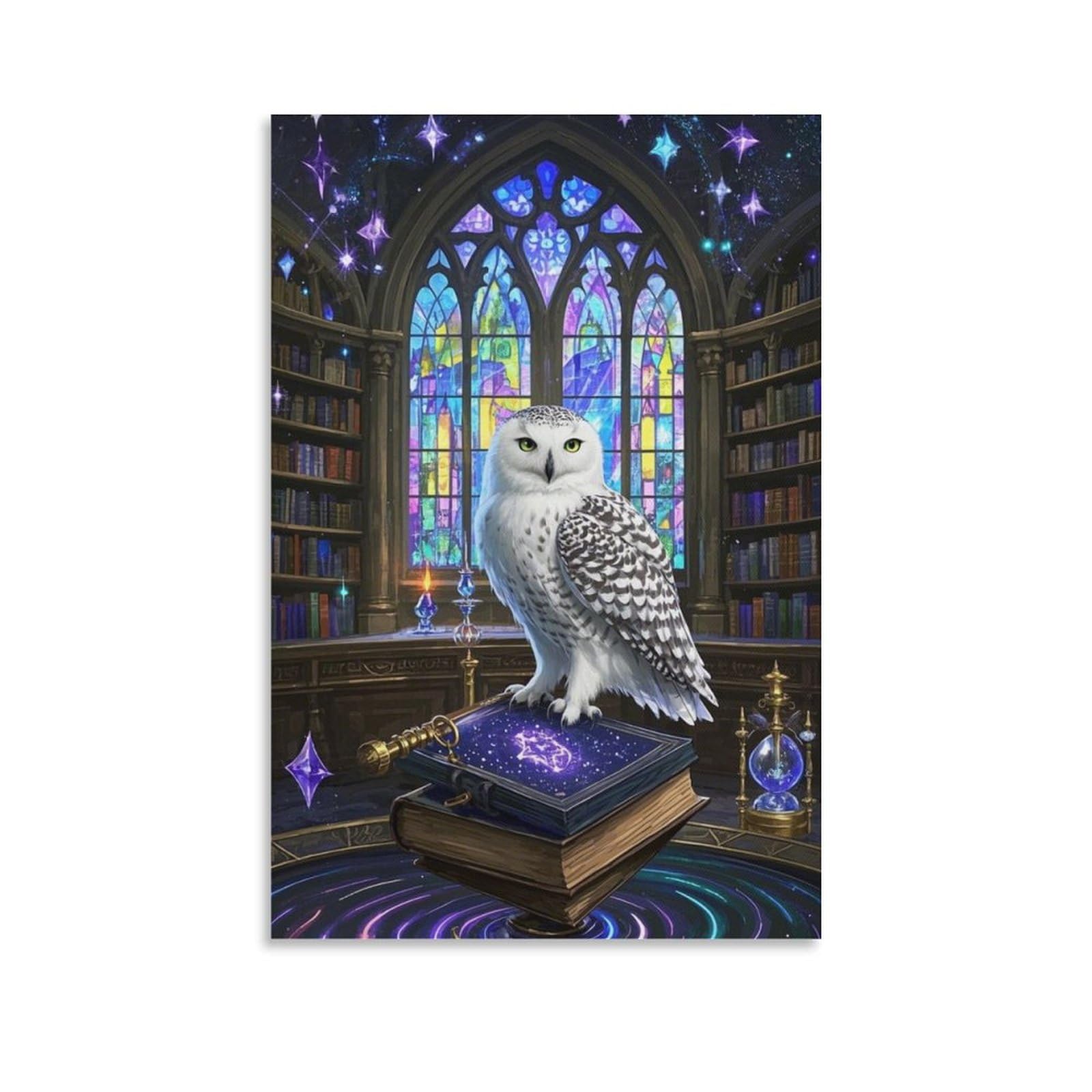 ESPLJQRYX Owl Wall Decor Poster Canvas Prints Picture Modern Wall Art Picture Wall Hanging for Bedroom Living Room Decor 08x12inch(20x30cm)