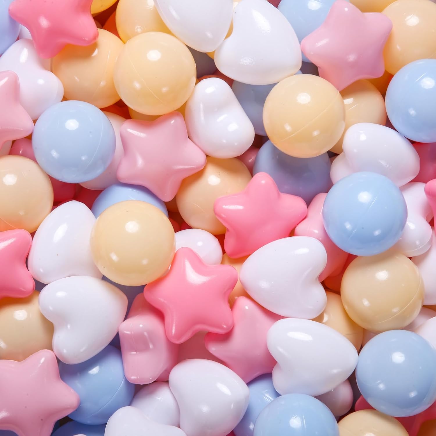 300 Count All Pit Balls Stars Hearts, 300 Pcs