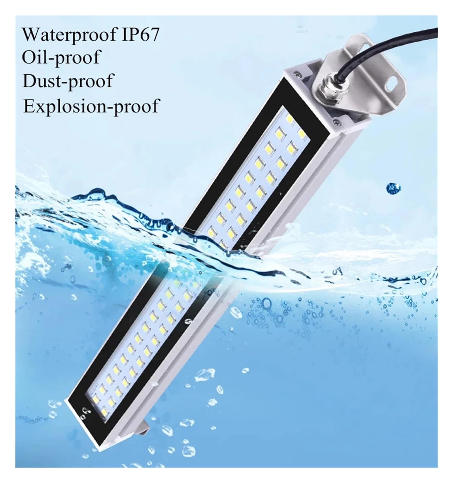Luce for officina a LED in lega di alluminio 110V-220V 24V-36V IP65 IP67 impermeabile for tornio CNC industriale per macchine utensili da tornio(530MM,24V-36V)
