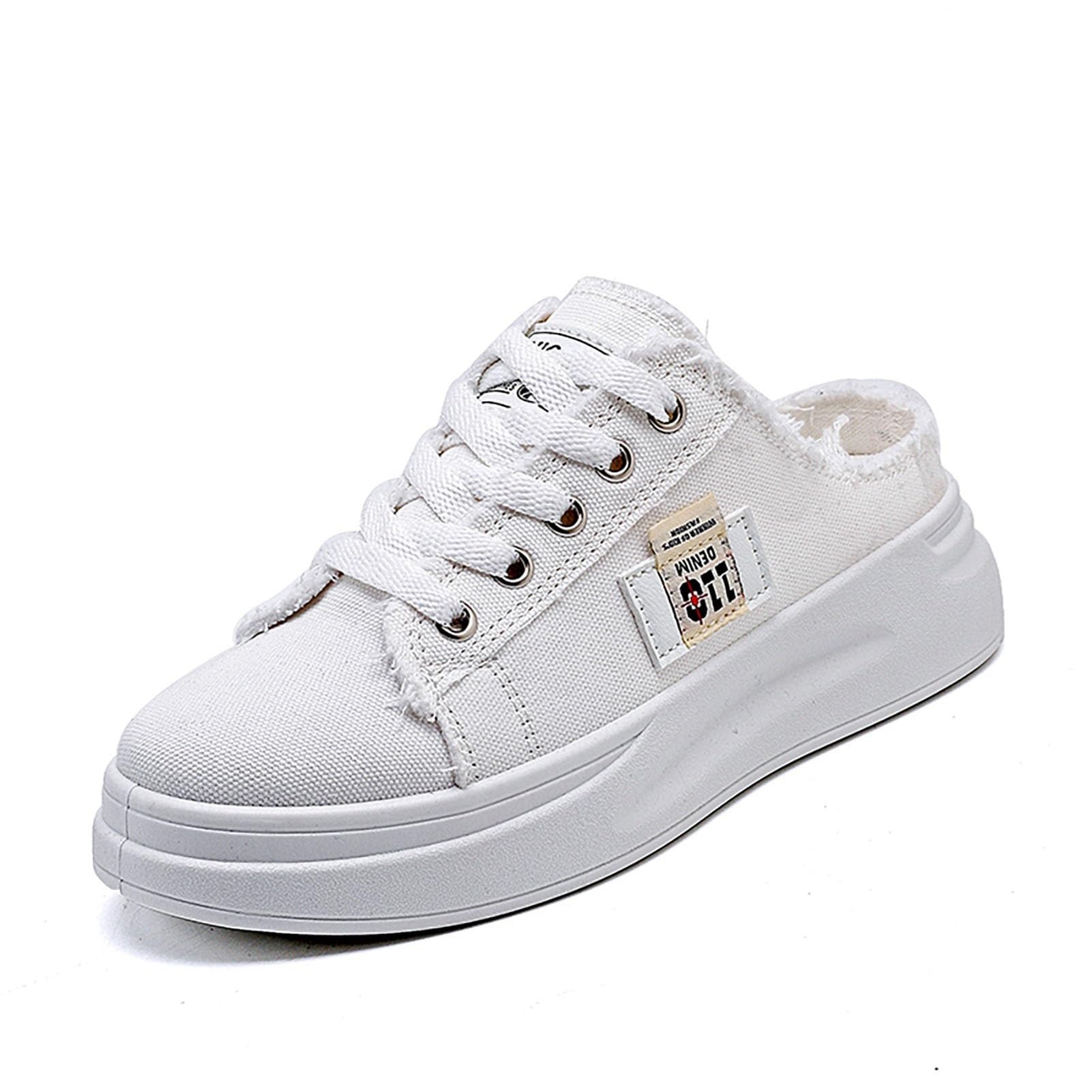 Damskie buty z płótna, buty typu sneakers z niskim topem, buty na platformie, płaskie buty, wygodne buty robocze do codziennego użytku, swobodne