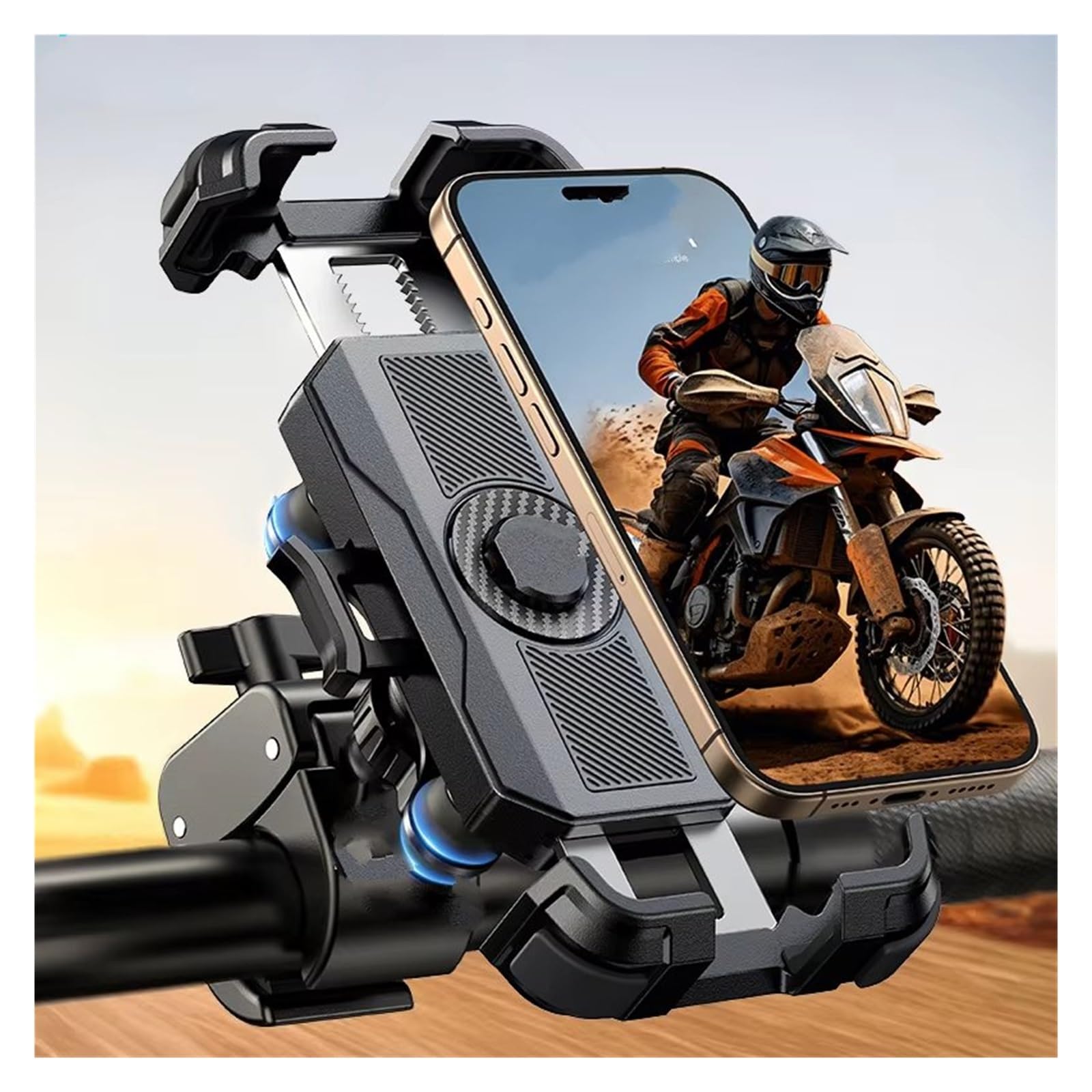 Staffa Navigazione GPS Supporto Per Telefono Moto Antivibrazione Manubrio Bici IPhone Per Telefoni 4,7-7" Supporto Gps Moto