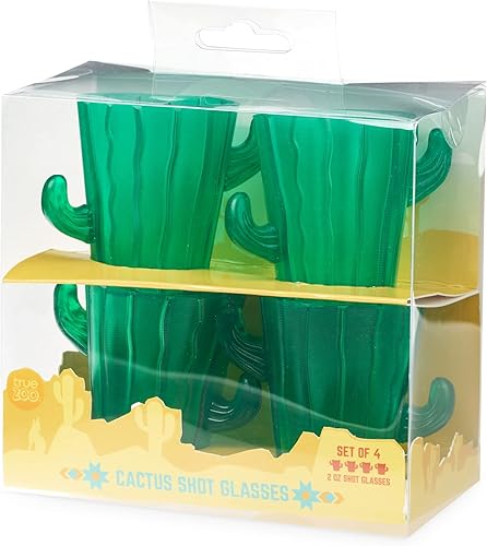 Vista 16 de True Zoo Tiki - Vasos de chupito para cócteles, juego de vasos de chupito apilables tropicales, vidrio de color Tiki, capacidad para 2 onzas