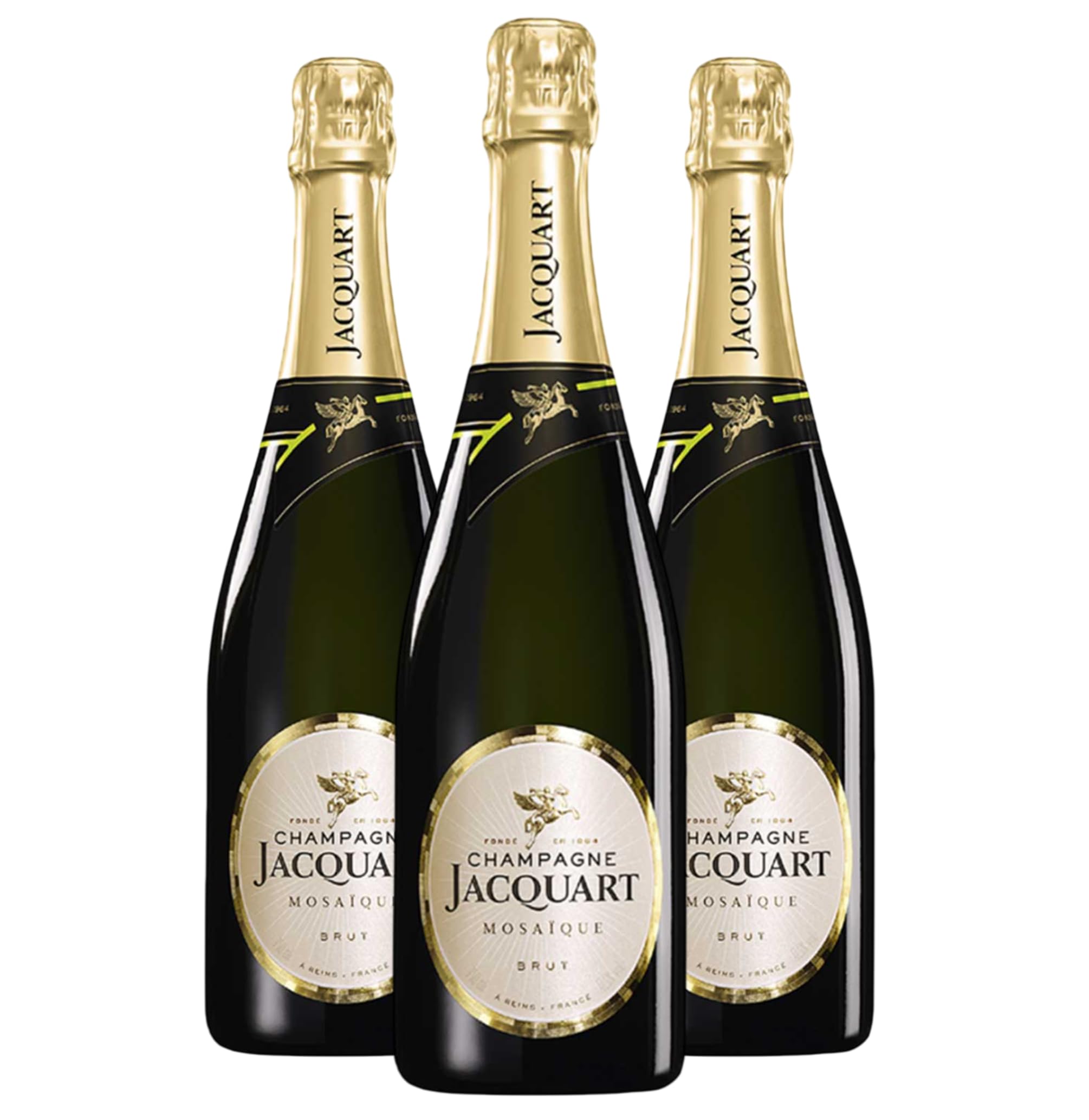 Champagne Jacquart - Champagne Brut Mosaïque - Packung mit 3 x 75 cl