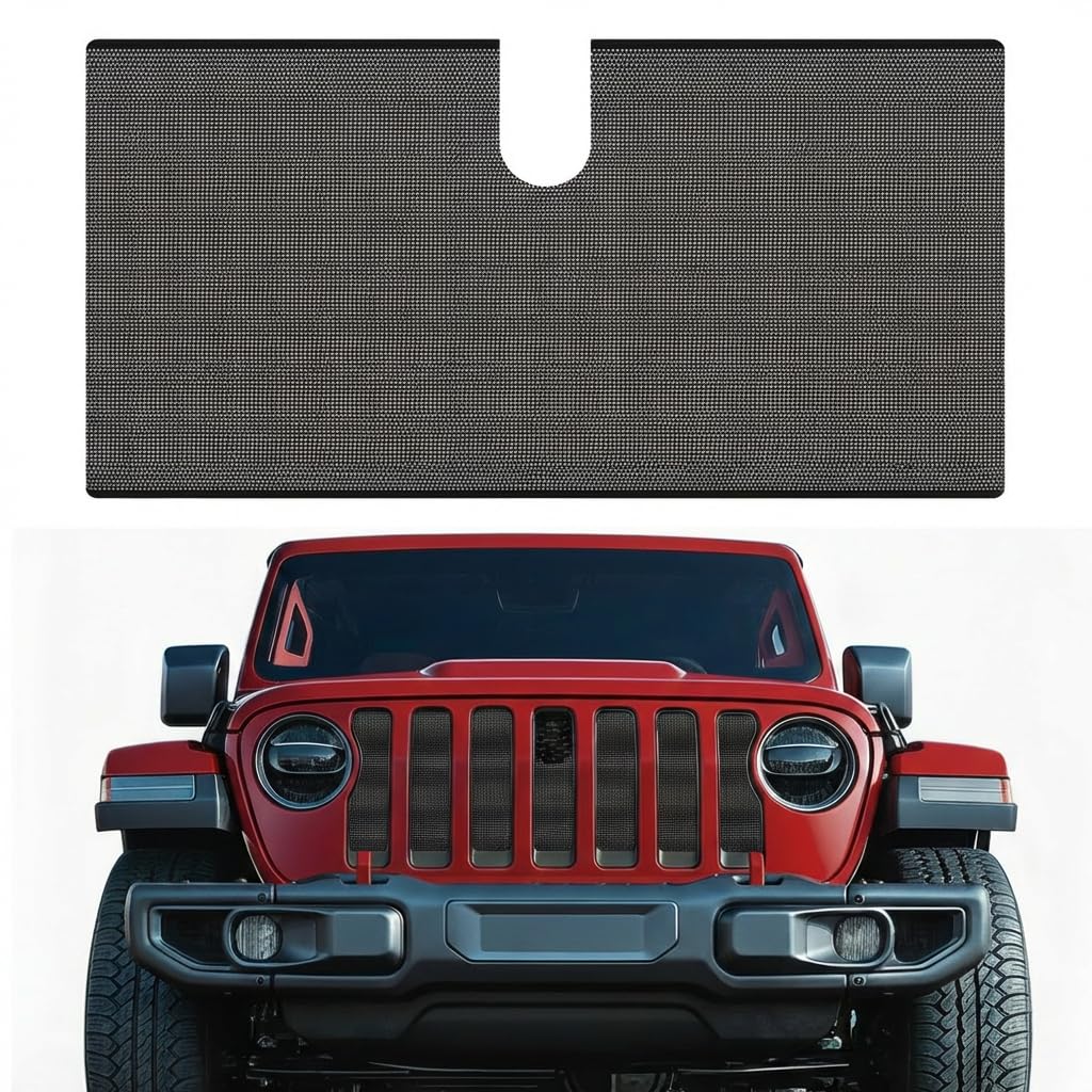 Xprite Black Grill Insert Compatible with Jeep Wrangler JL JT 2018-2026