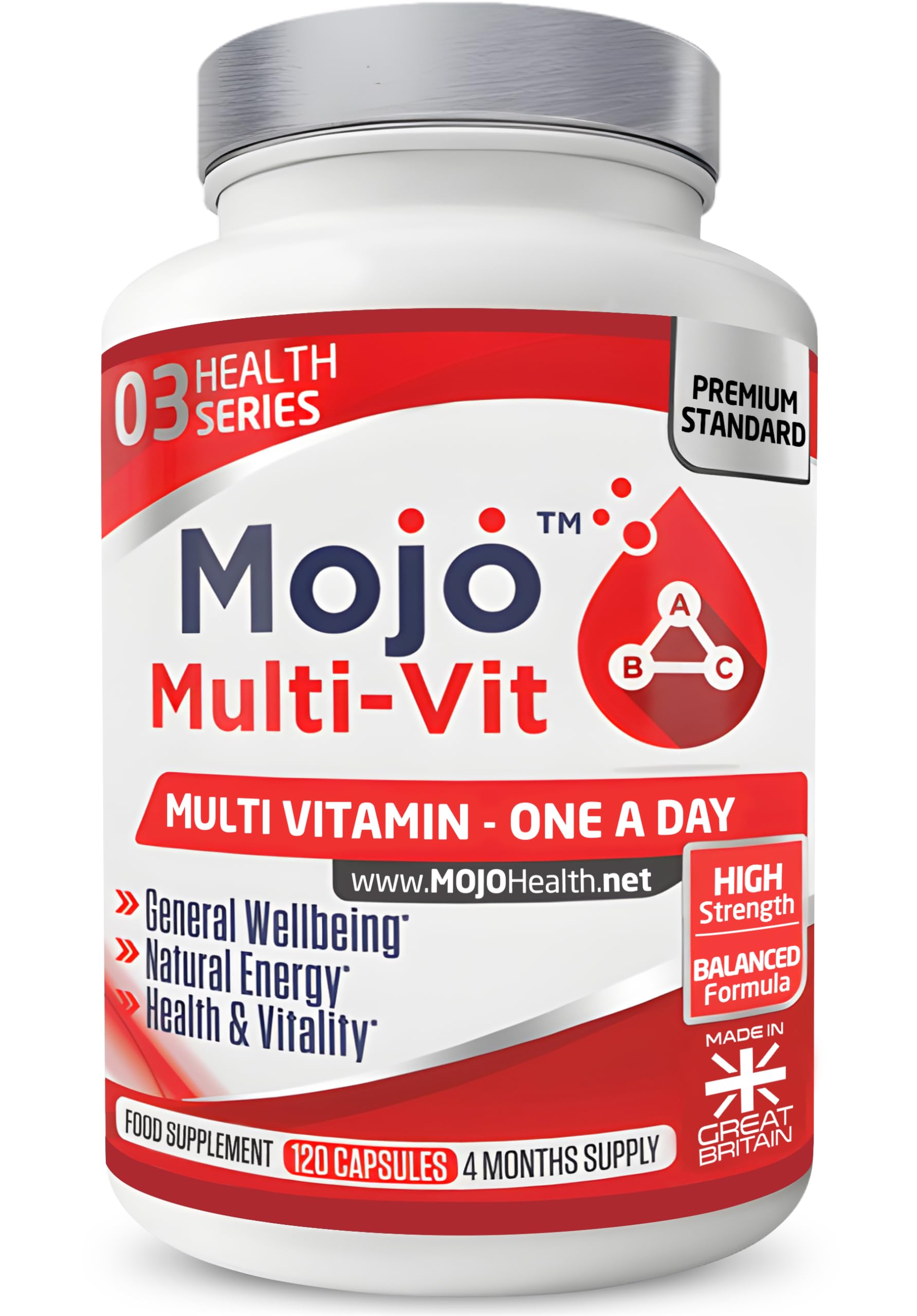 𝗠𝗢𝗝𝗢™ 𝗠𝘂𝗹𝘁𝗶-𝗩𝗜𝗧 - 𝟭𝟮𝟬𝘅 '𝗢𝗻𝗲 𝗮 𝗗𝗮𝘆' 𝗠𝘂𝗹𝘁𝗶-𝗩𝗶𝘁𝗮𝗺𝗶𝗻 & Minerals for Women Men - Enhance Immune System & Wellbeing | Vitamin A B C D E Complex | Antioxidant Supplements