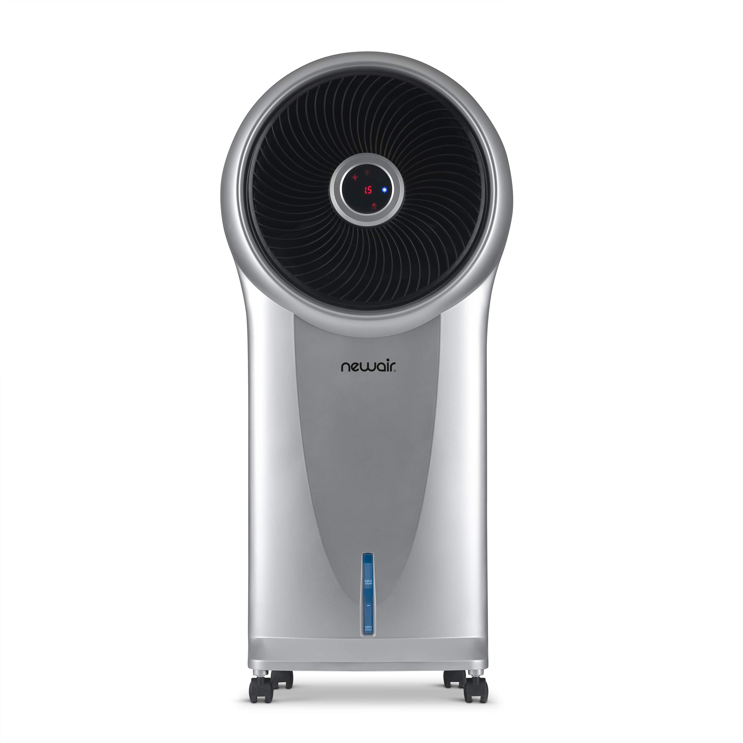 Newair Evaporative Air Cooler and Portable Cooling Fan in Silver, Honeycomb Pad Cooling, 470 CFM, 1.45 Gallon Removable Water Tank, Remote Control and Timer, Cost Saving Cooling for Dry Climates