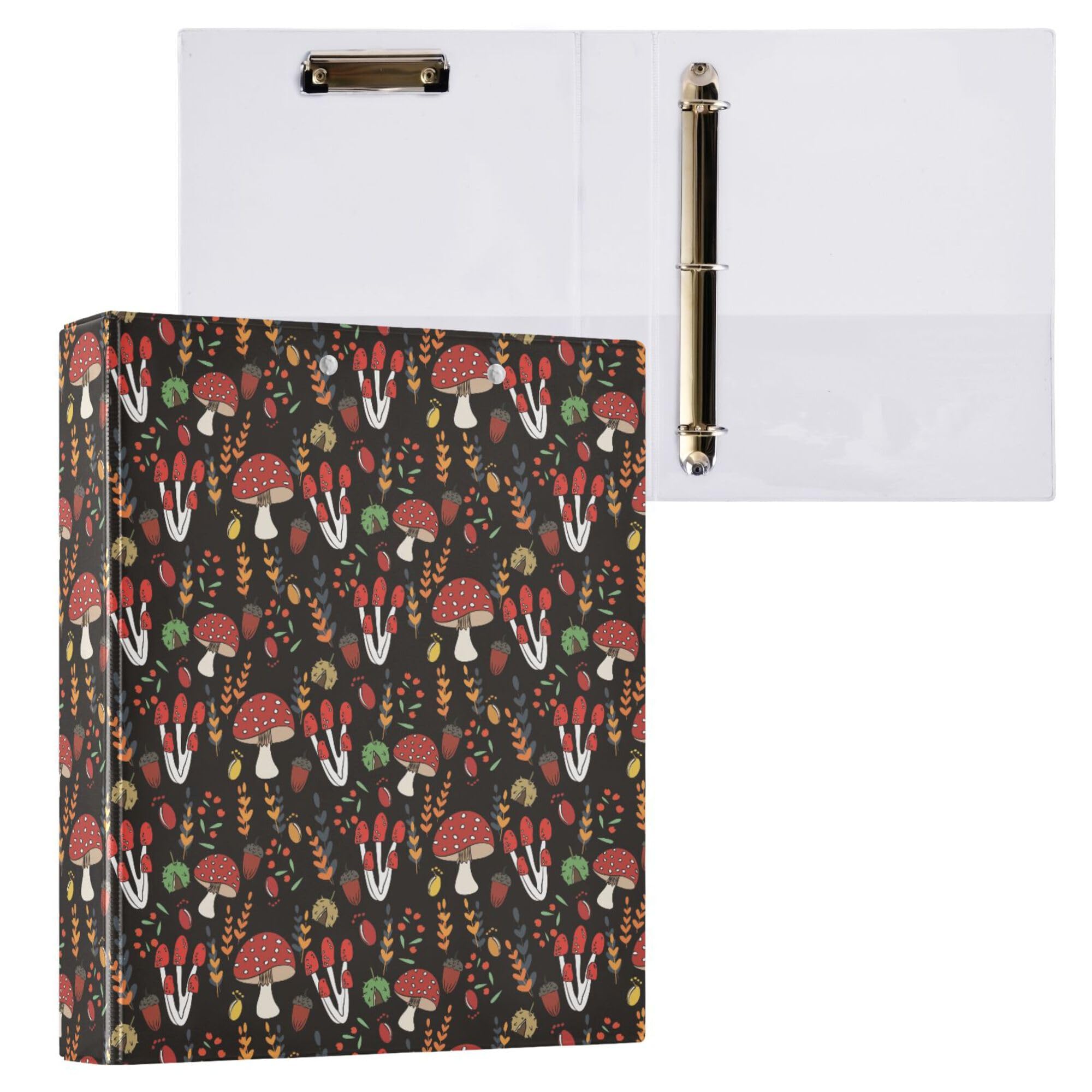 Raccoglitore a tre anelli da 12,7 cm con tasche interne, confezione da 1/2 raccoglitori per studenti universitari, 200 fogli