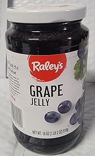 Raley's Concord Grape Jelly, 18 Ounces (Pack of 4) | Packed in Glass Jars