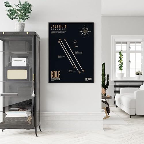 Miniatura 2 de Laughlin Air Force Base KDLF - Military Runway Print - Military Base Runway - Airfield Map Art - US Air Force Base Art - US Air Force Base Runway