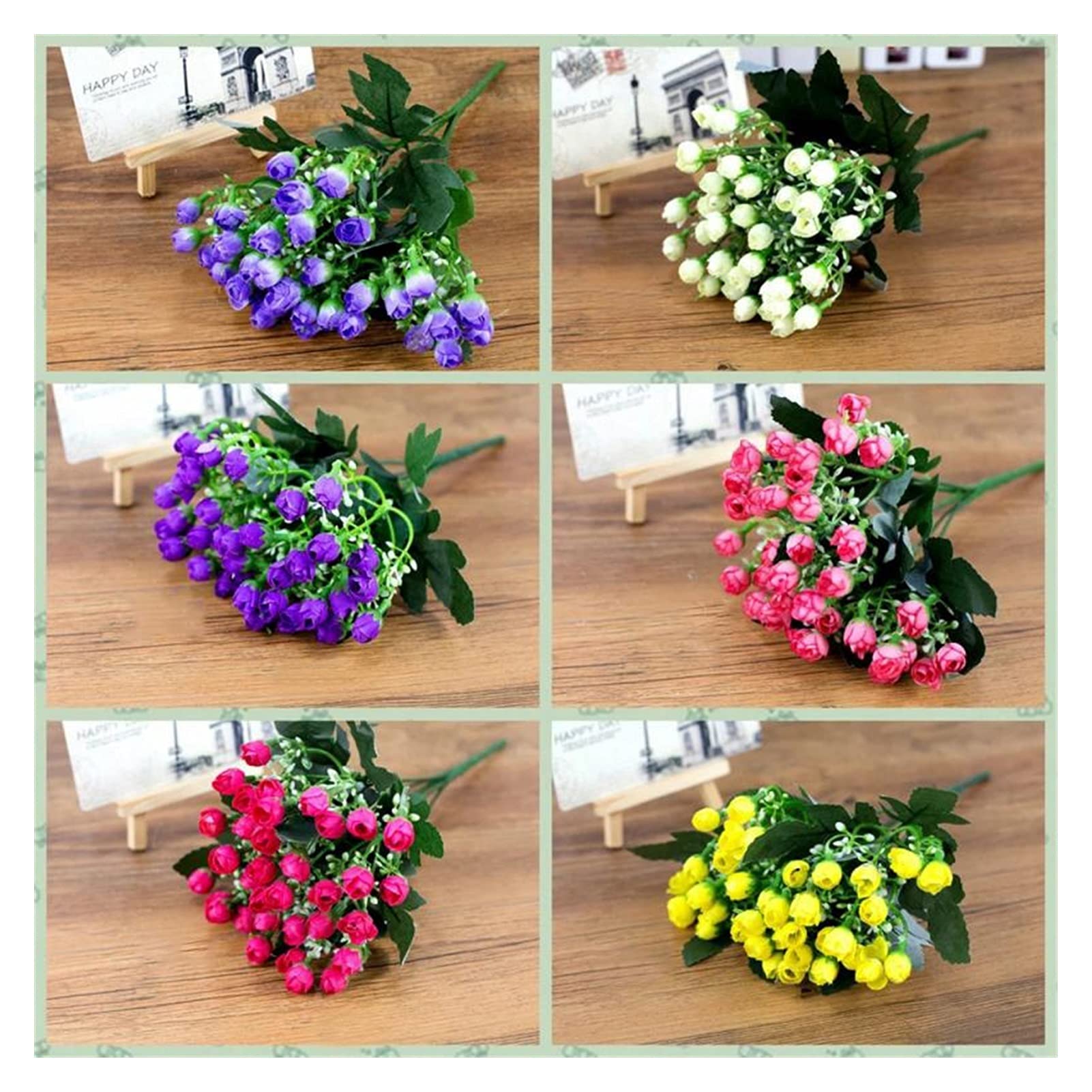 Lumoslyy Fiori artificiali di camomilla di seta, per decorazioni per la casa, bouquet di nozze, feste finte, confezione da 5