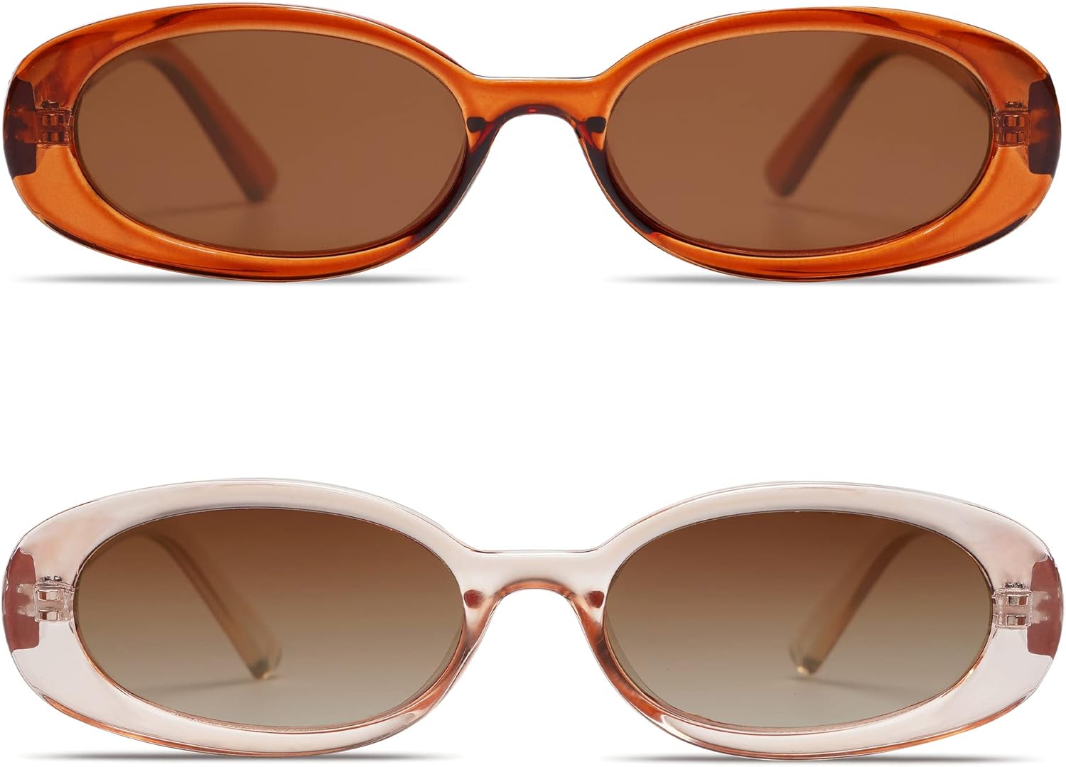 VANLINKER Polarized Retro Oval Sunglasses for Women and Men Small 90s Style VL9580
